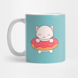 Kawaii Cute Donut Cat T-Shirt Mug